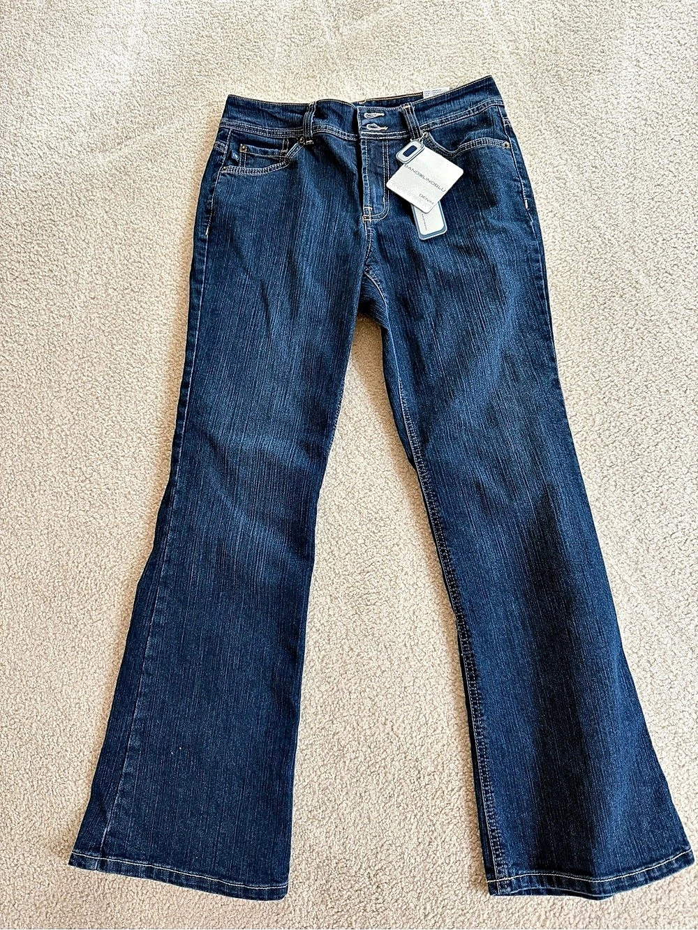 Bandolino Stretch Short Boot Cut Jeans Blue Waist 12 NWT